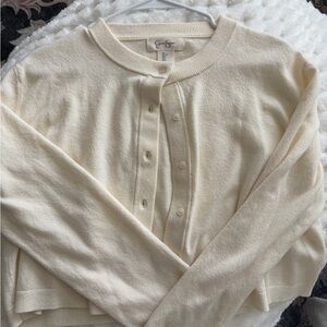 Jessica Simpson Cream Knit Cardigan